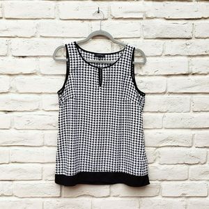 Women's Houndstooth Sleeveless Blouse